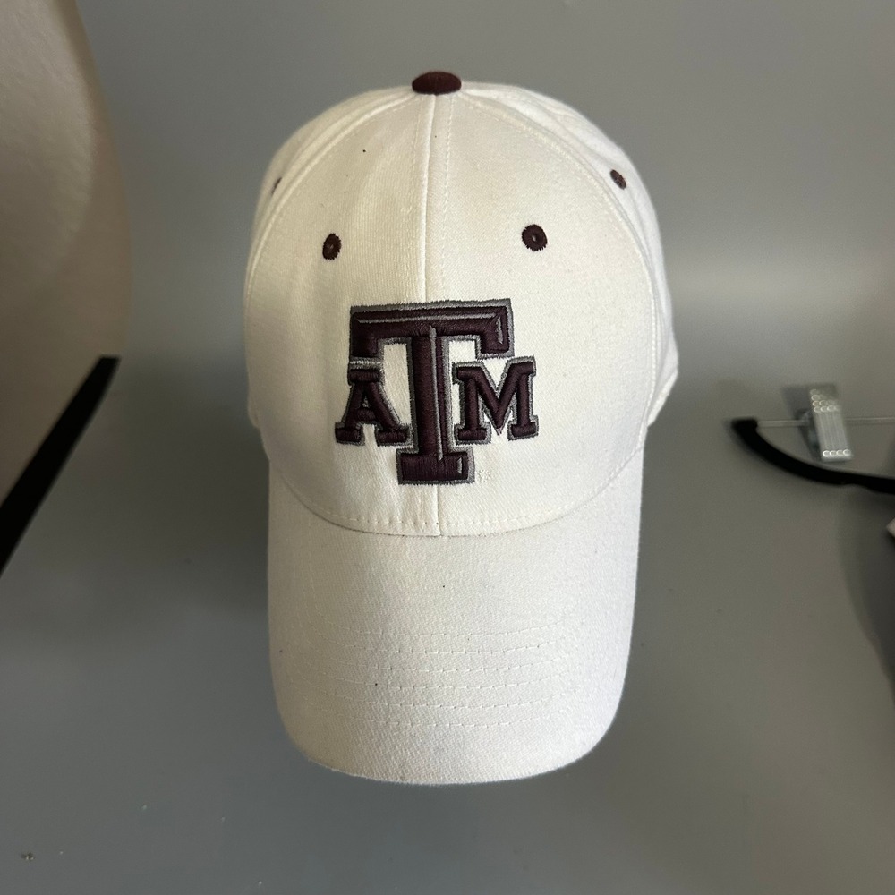 Top of the World Texas A&M Aggies Hat White Maroon One Fit Baseball Cap NCAA